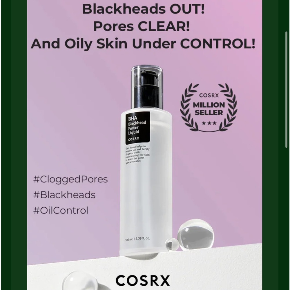 Best Beauty Group -
COSRX BHA
Blackhead Power
Liquid Kbeauty Acne
Treatment